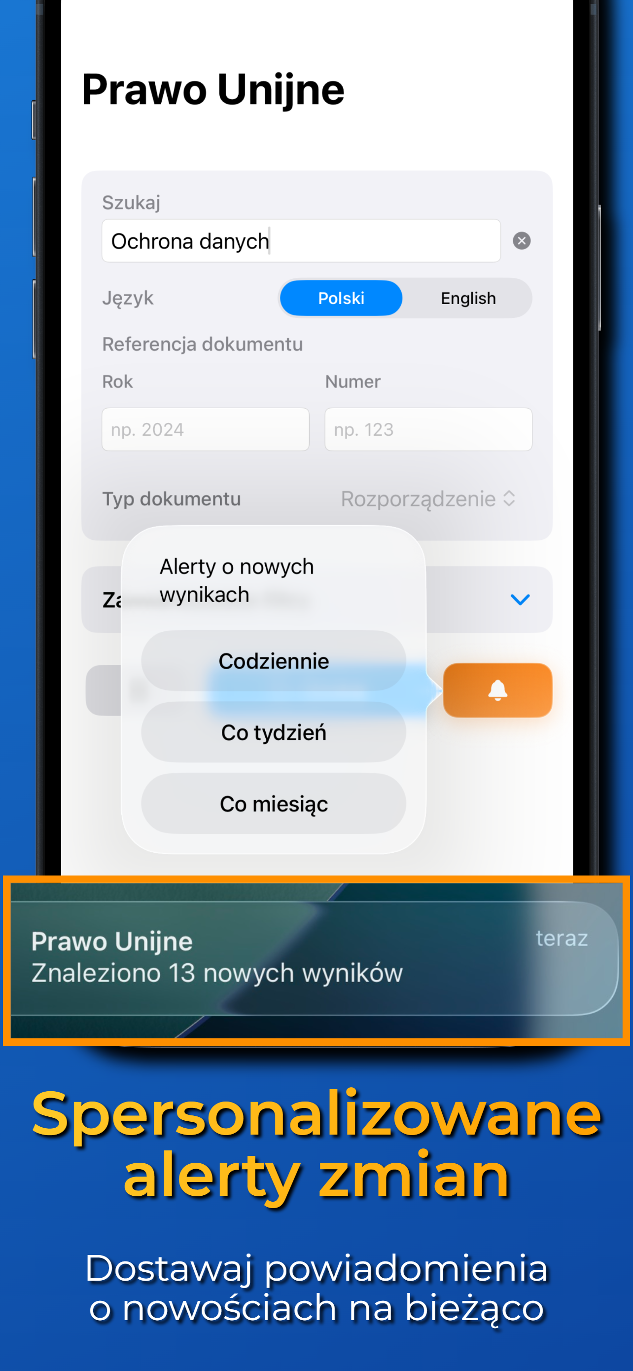 Screenshot aplikacji Baza Prawna 2